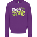 Ecology is Self-Love Climate Change Kids Sweatshirt Jumper Purple