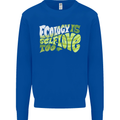 Ecology is Self-Love Climate Change Kids Sweatshirt Jumper Royal Blue