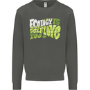 Ecology is Self-Love Climate Change Kids Sweatshirt Jumper Storm Grey