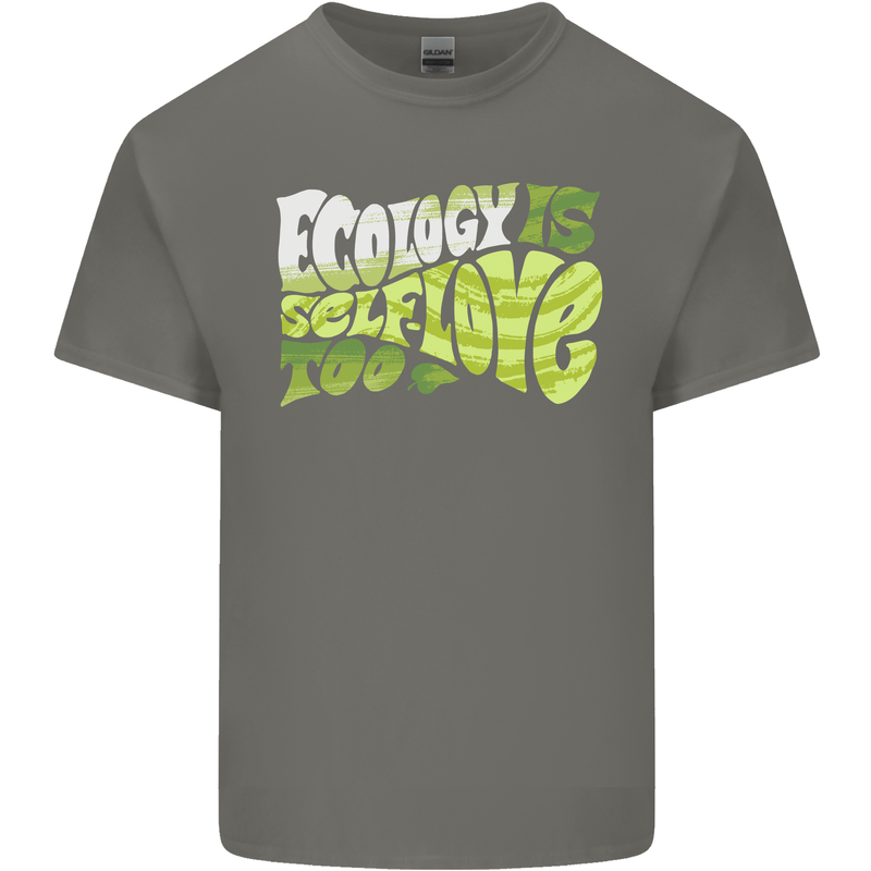Ecology is Self-Love Climate Change Kids T-Shirt Childrens Charcoal