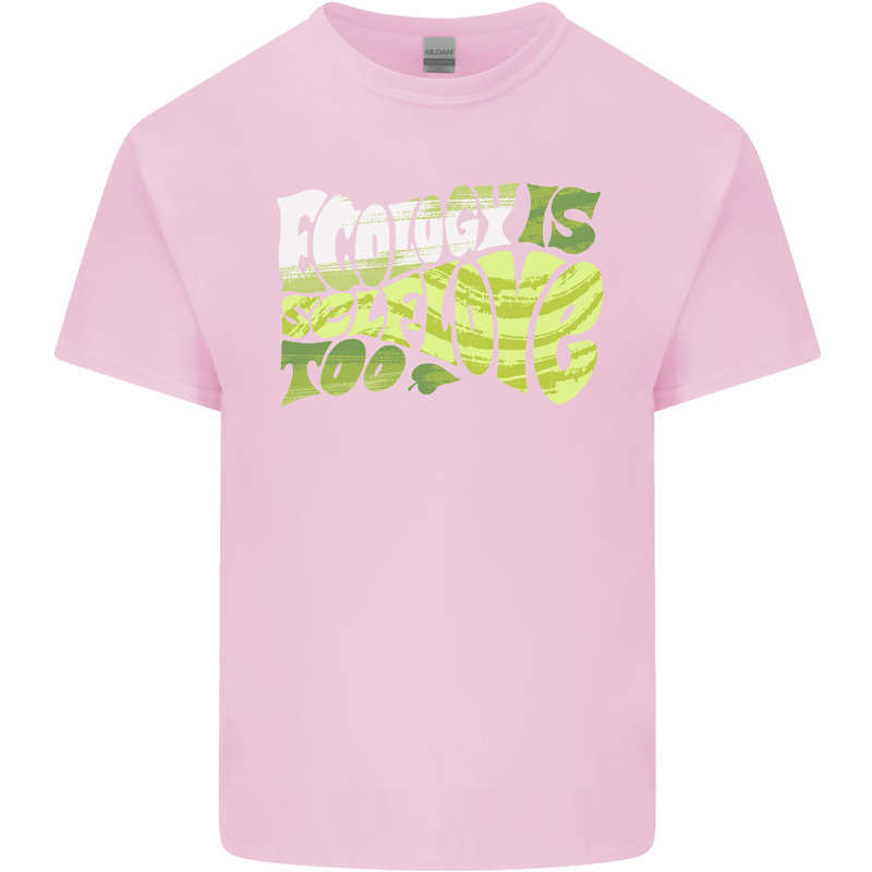 Ecology is Self-Love Climate Change Kids T-Shirt Childrens Light Pink