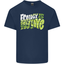 Ecology is Self-Love Climate Change Kids T-Shirt Childrens Navy Blue