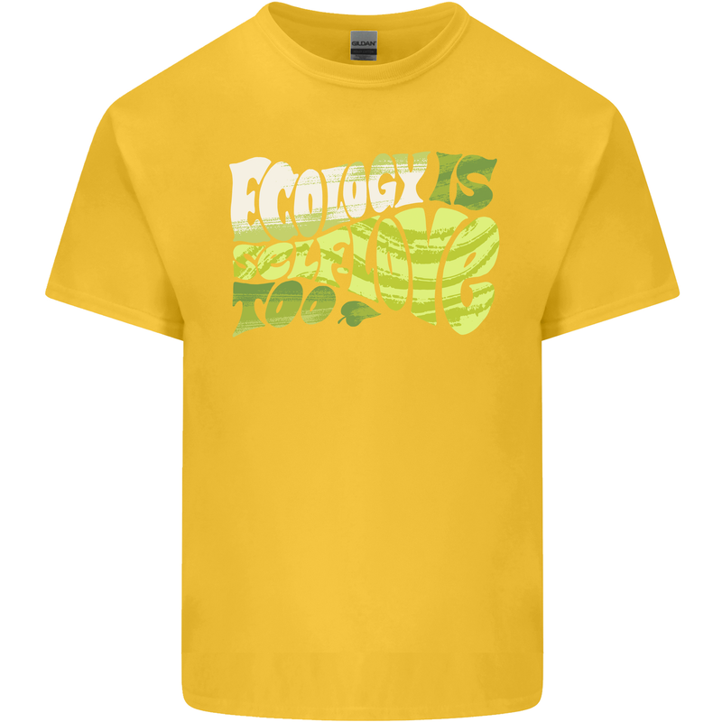 Ecology is Self-Love Climate Change Kids T-Shirt Childrens Yellow