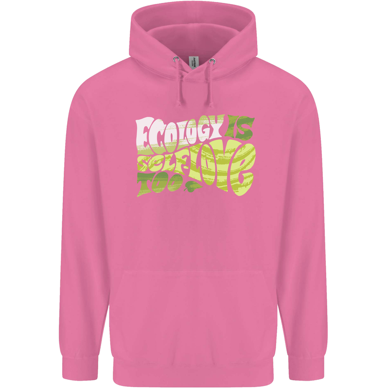 Ecology is Self-Love Climate Change Mens 80% Cotton Hoodie Azelea
