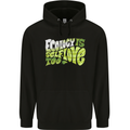 Ecology is Self-Love Climate Change Mens 80% Cotton Hoodie Black