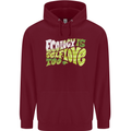 Ecology is Self-Love Climate Change Mens 80% Cotton Hoodie Maroon