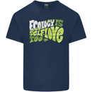 Ecology is Self-Love Climate Change Mens Cotton T-Shirt Tee Top Navy Blue