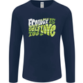 Ecology is Self-Love Climate Change Mens Long Sleeve T-Shirt Navy Blue