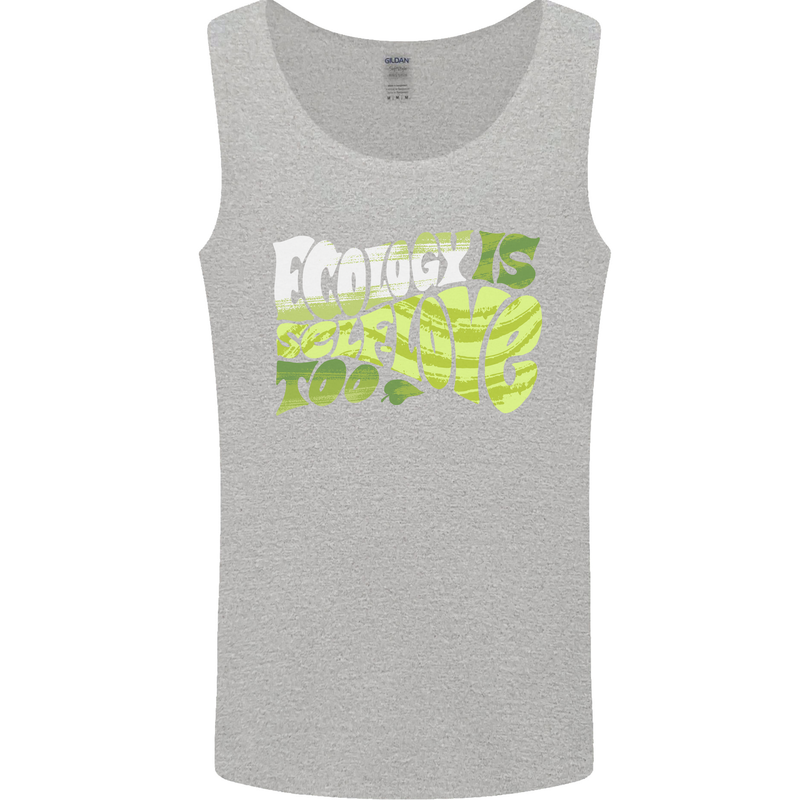 Ecology is Self-Love Climate Change Mens Vest Tank Top Sports Grey