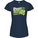 Ecology is Self-Love Climate Change Womens Petite Cut T-Shirt Navy Blue