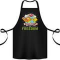Education Is Freedom Teaching Teacher Cotton Apron 100% Organic Black