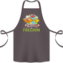 Education Is Freedom Teaching Teacher Cotton Apron 100% Organic Dark Grey