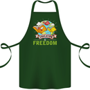 Education Is Freedom Teaching Teacher Cotton Apron 100% Organic Forest Green