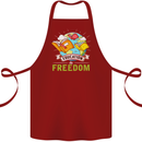 Education Is Freedom Teaching Teacher Cotton Apron 100% Organic Maroon