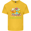 Education Is Freedom Teaching Teacher Kids T-Shirt Childrens Yellow