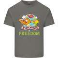 Education Is Freedom Teaching Teacher Mens Cotton T-Shirt Tee Top Charcoal