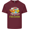 Education Is Freedom Teaching Teacher Mens Cotton T-Shirt Tee Top Maroon
