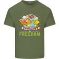 Education Is Freedom Teaching Teacher Mens Cotton T-Shirt Tee Top Military Green