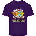 Education Is Freedom Teaching Teacher Mens Cotton T-Shirt Tee Top Purple