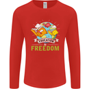 Education Is Freedom Teaching Teacher Mens Long Sleeve T-Shirt Red