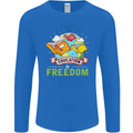 Education Is Freedom Teaching Teacher Mens Long Sleeve T-Shirt Royal Blue