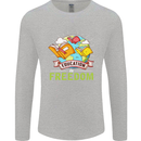 Education Is Freedom Teaching Teacher Mens Long Sleeve T-Shirt Sports Grey