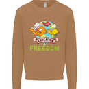 Education Is Freedom Teaching Teacher Mens Sweatshirt Jumper Caramel Latte