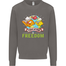 Education Is Freedom Teaching Teacher Mens Sweatshirt Jumper Charcoal