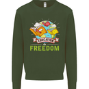 Education Is Freedom Teaching Teacher Mens Sweatshirt Jumper Forest Green