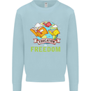Education Is Freedom Teaching Teacher Mens Sweatshirt Jumper Light Blue