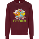 Education Is Freedom Teaching Teacher Mens Sweatshirt Jumper Maroon