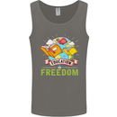 Education Is Freedom Teaching Teacher Mens Vest Tank Top Charcoal