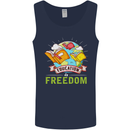 Education Is Freedom Teaching Teacher Mens Vest Tank Top Navy Blue