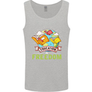 Education Is Freedom Teaching Teacher Mens Vest Tank Top Sports Grey