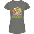 Education Is Freedom Teaching Teacher Womens Petite Cut T-Shirt Charcoal