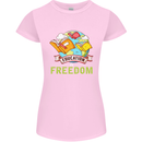 Education Is Freedom Teaching Teacher Womens Petite Cut T-Shirt Light Pink