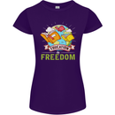 Education Is Freedom Teaching Teacher Womens Petite Cut T-Shirt Purple