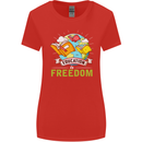 Education Is Freedom Teaching Teacher Womens Wider Cut T-Shirt Red