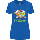 Education Is Freedom Teaching Teacher Womens Wider Cut T-Shirt Royal Blue