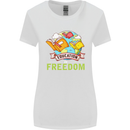 Education Is Freedom Teaching Teacher Womens Wider Cut T-Shirt White