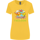 Education Is Freedom Teaching Teacher Womens Wider Cut T-Shirt Yellow