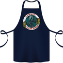 Edward Pizza Hands Funny Food Chef Parody Cotton Apron 100% Organic Navy Blue