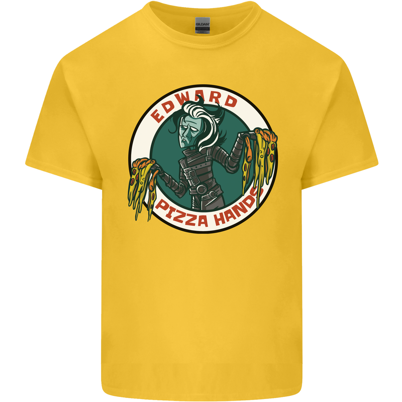 Edward Pizza Hands Funny Food Chef Parody Kids T-Shirt Childrens Yellow