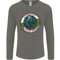 Edward Pizza Hands Funny Food Chef Parody Mens Long Sleeve T-Shirt Charcoal