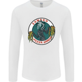 Edward Pizza Hands Funny Food Chef Parody Mens Long Sleeve T-Shirt White