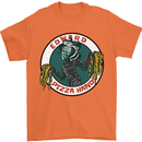 Edward Pizza Hands Funny Food Chef Parody Mens T-Shirt Cotton Gildan Orange