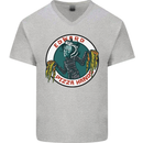 Edward Pizza Hands Funny Food Chef Parody Mens V-Neck Cotton T-Shirt Sports Grey