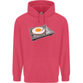 Egg Decks DJ DJing Turntable Record Player Childrens Kids Hoodie Heliconia