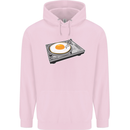 Egg Decks DJ DJing Turntable Record Player Childrens Kids Hoodie Light Pink