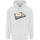 Egg Decks DJ DJing Turntable Record Player Childrens Kids Hoodie White